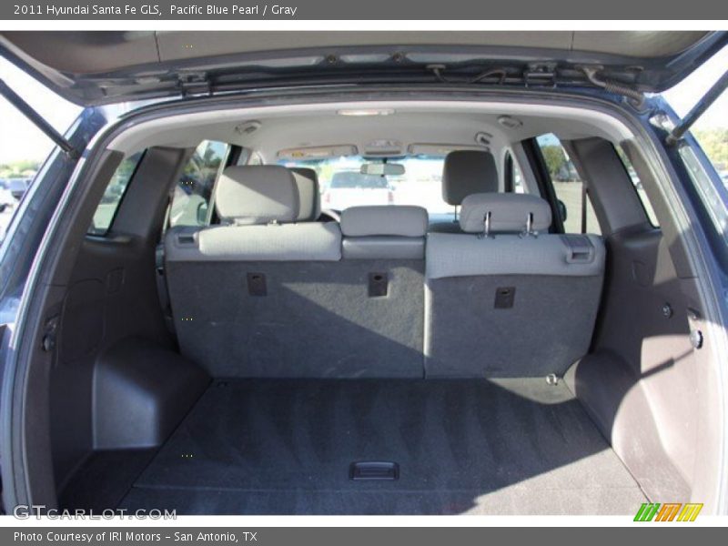 Pacific Blue Pearl / Gray 2011 Hyundai Santa Fe GLS