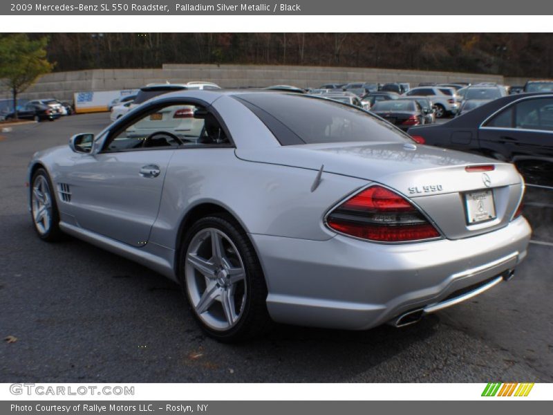 Palladium Silver Metallic / Black 2009 Mercedes-Benz SL 550 Roadster