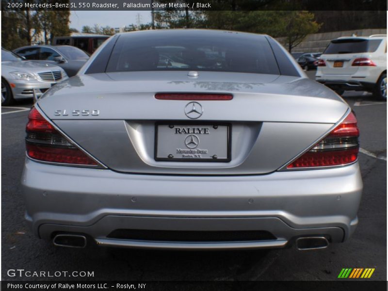 Palladium Silver Metallic / Black 2009 Mercedes-Benz SL 550 Roadster