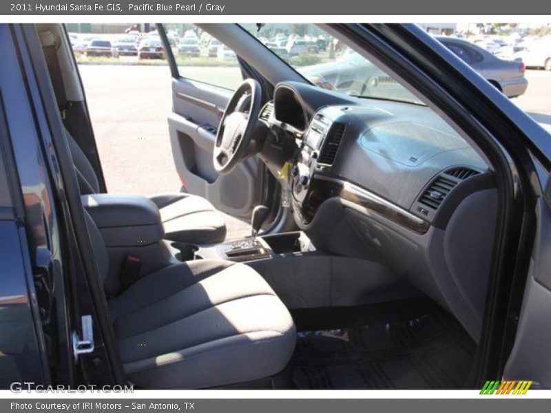 Pacific Blue Pearl / Gray 2011 Hyundai Santa Fe GLS