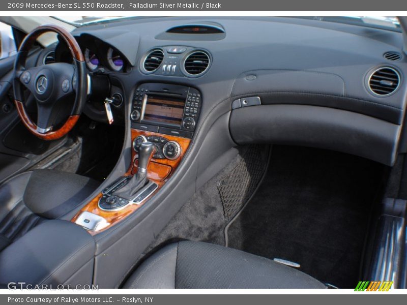 Palladium Silver Metallic / Black 2009 Mercedes-Benz SL 550 Roadster