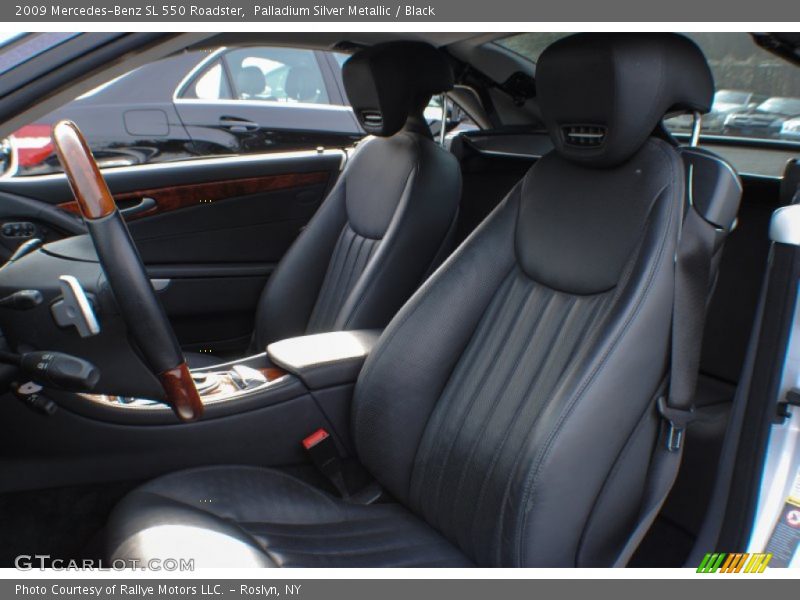 Palladium Silver Metallic / Black 2009 Mercedes-Benz SL 550 Roadster