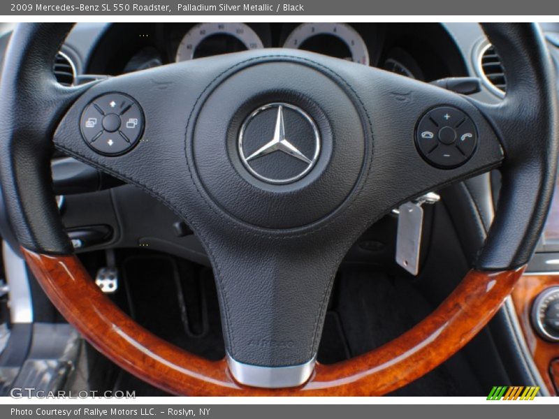 Palladium Silver Metallic / Black 2009 Mercedes-Benz SL 550 Roadster