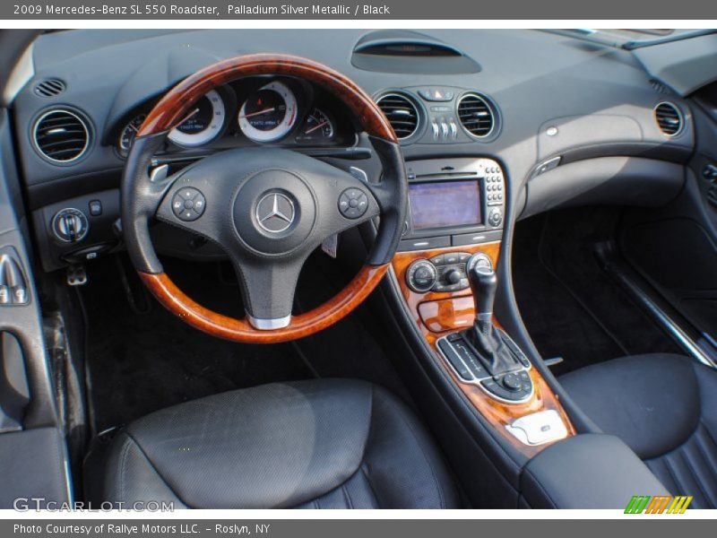 Palladium Silver Metallic / Black 2009 Mercedes-Benz SL 550 Roadster