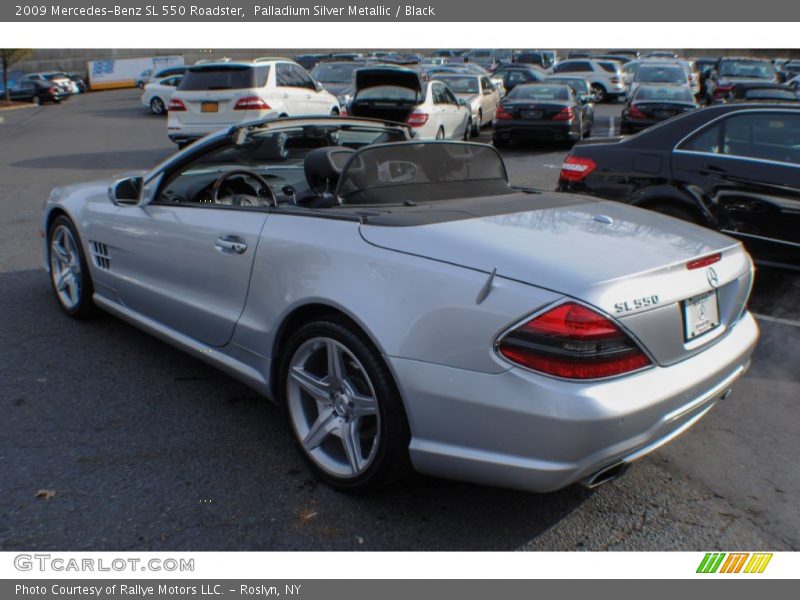 Palladium Silver Metallic / Black 2009 Mercedes-Benz SL 550 Roadster