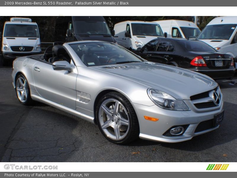 Palladium Silver Metallic / Black 2009 Mercedes-Benz SL 550 Roadster