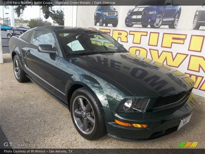 Highland Green Metallic / Dark Charcoal 2008 Ford Mustang Bullitt Coupe