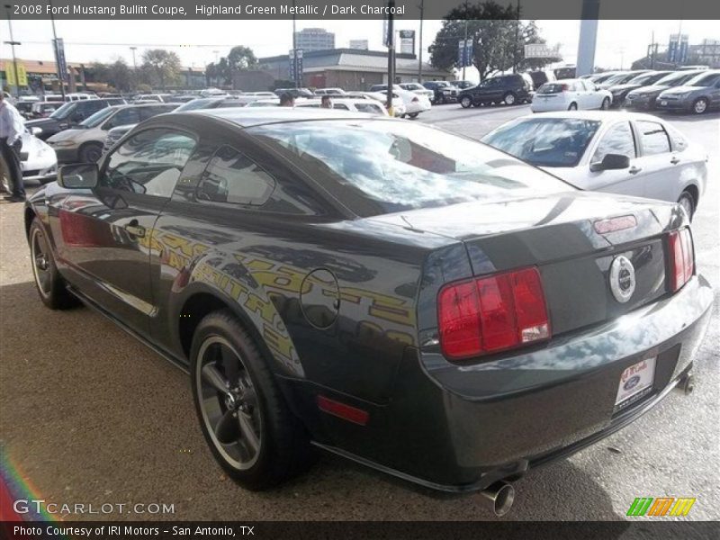 Highland Green Metallic / Dark Charcoal 2008 Ford Mustang Bullitt Coupe