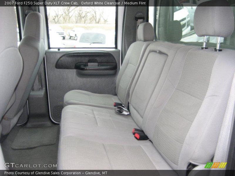Oxford White Clearcoat / Medium Flint 2007 Ford F250 Super Duty XLT Crew Cab