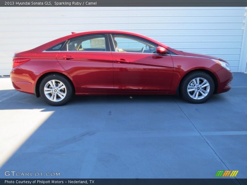 Sparkling Ruby / Camel 2013 Hyundai Sonata GLS