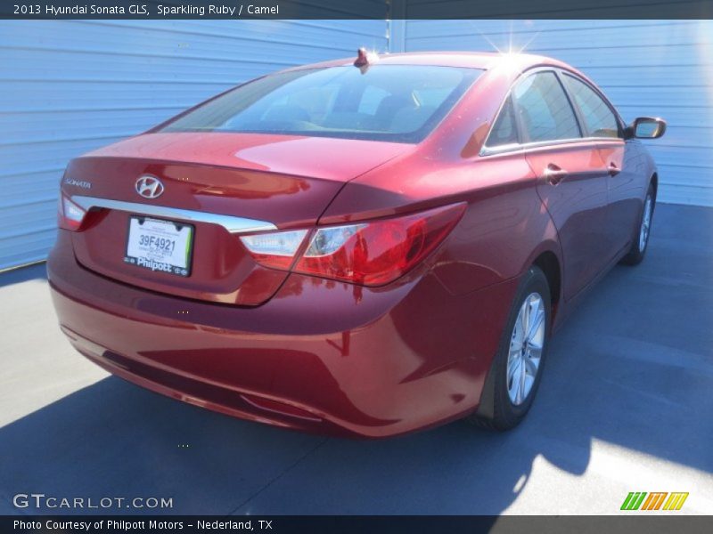 Sparkling Ruby / Camel 2013 Hyundai Sonata GLS