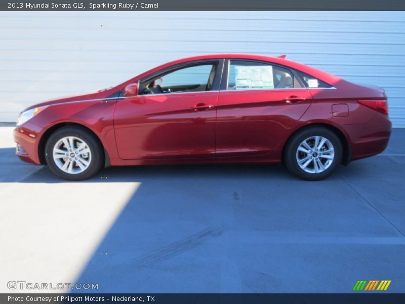 Sparkling Ruby / Camel 2013 Hyundai Sonata GLS