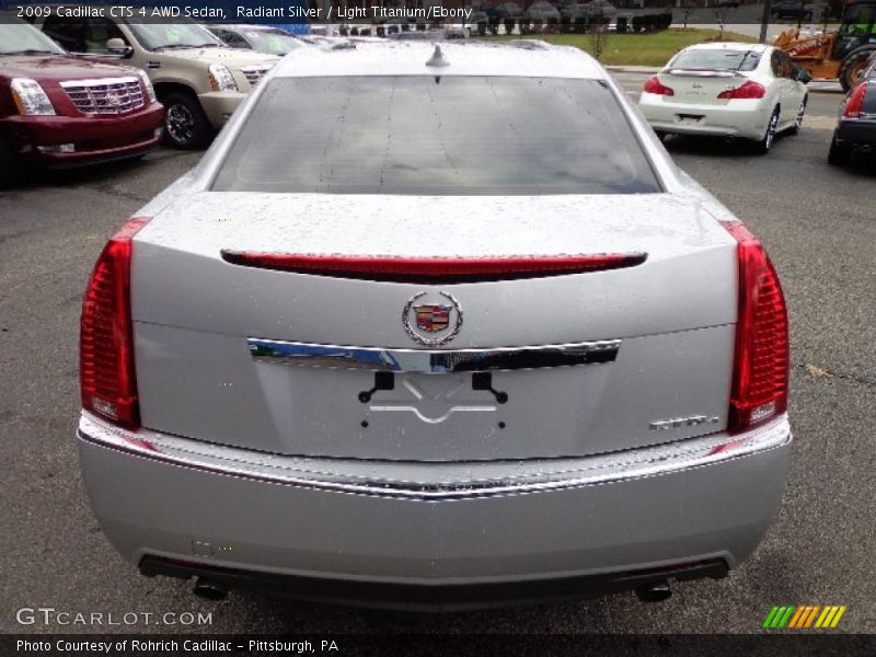 Radiant Silver / Light Titanium/Ebony 2009 Cadillac CTS 4 AWD Sedan