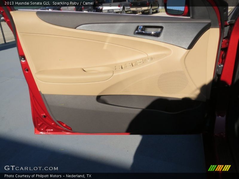 Sparkling Ruby / Camel 2013 Hyundai Sonata GLS