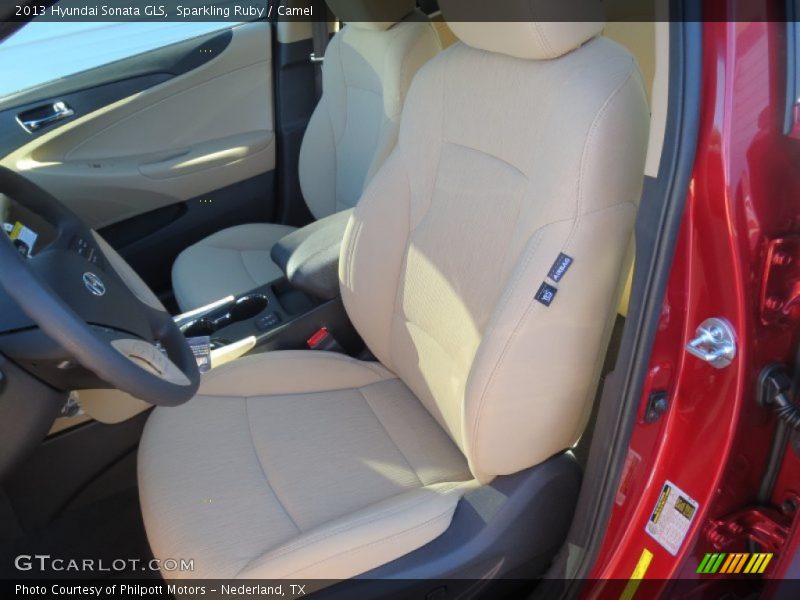 Sparkling Ruby / Camel 2013 Hyundai Sonata GLS