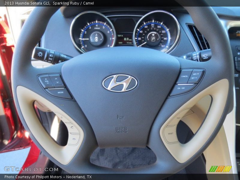 Sparkling Ruby / Camel 2013 Hyundai Sonata GLS
