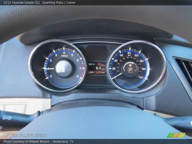 Sparkling Ruby / Camel 2013 Hyundai Sonata GLS