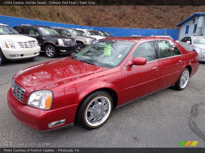 Crimson Red Pearl / Dark Gray 2004 Cadillac DeVille Sedan