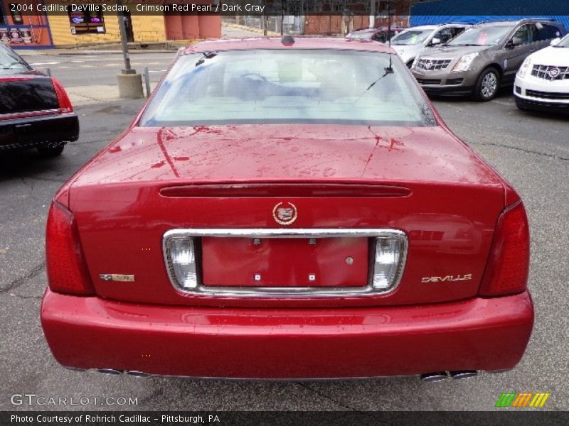 Crimson Red Pearl / Dark Gray 2004 Cadillac DeVille Sedan