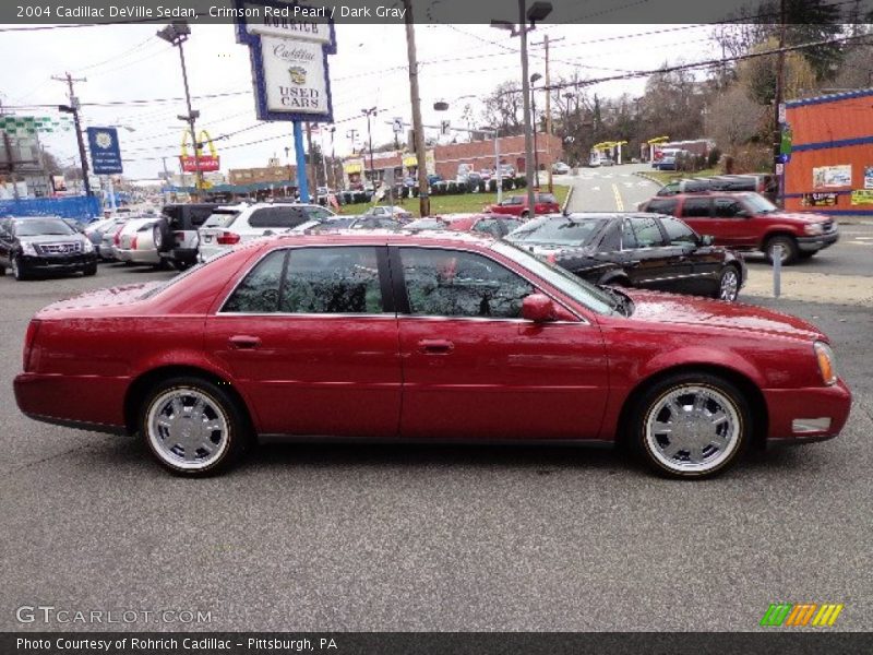 Crimson Red Pearl / Dark Gray 2004 Cadillac DeVille Sedan