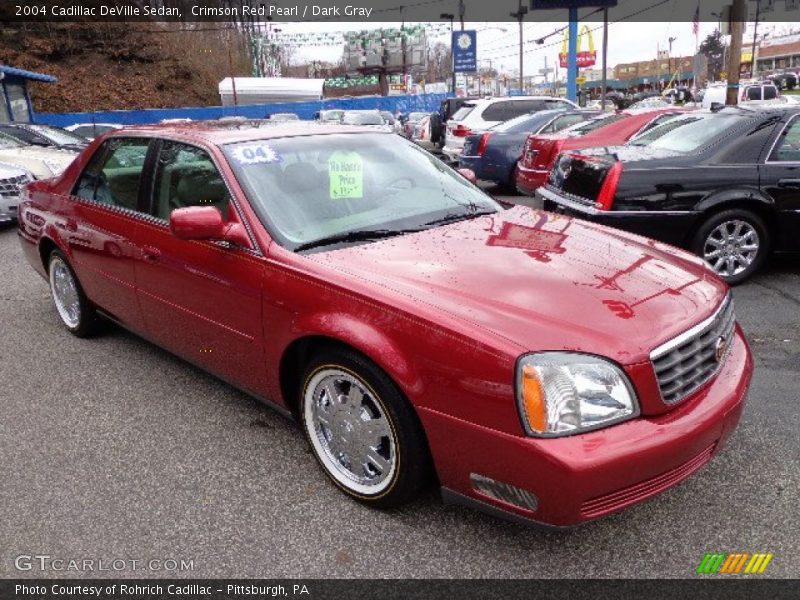 Crimson Red Pearl / Dark Gray 2004 Cadillac DeVille Sedan