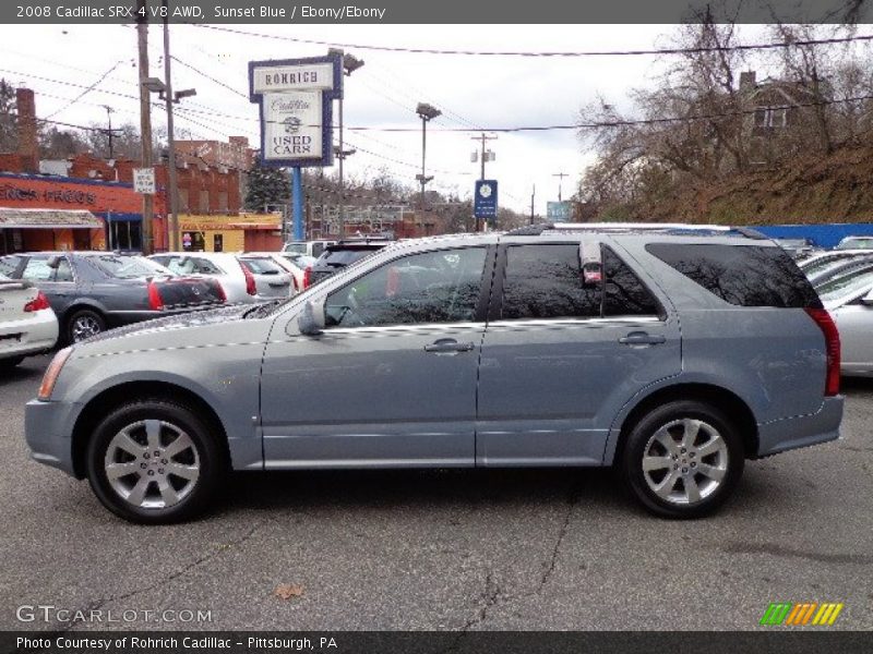 Sunset Blue / Ebony/Ebony 2008 Cadillac SRX 4 V8 AWD
