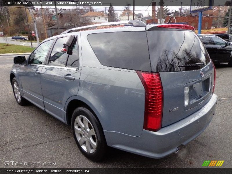 Sunset Blue / Ebony/Ebony 2008 Cadillac SRX 4 V8 AWD
