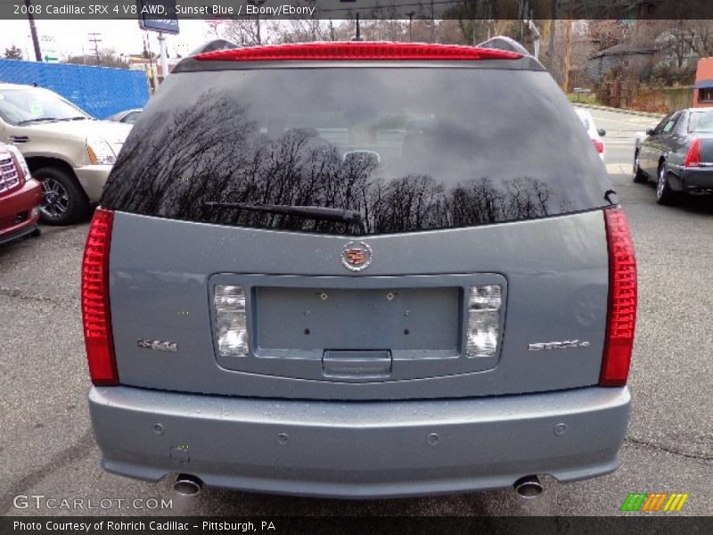 Sunset Blue / Ebony/Ebony 2008 Cadillac SRX 4 V8 AWD