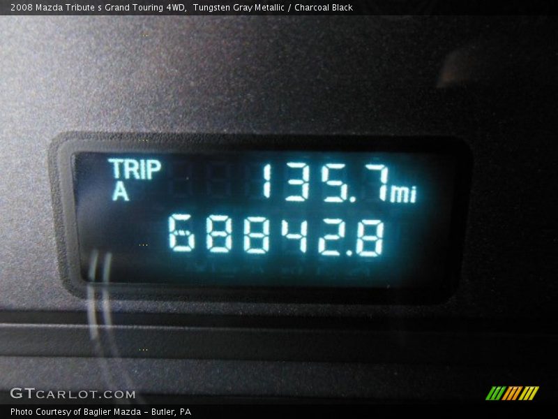 Tungsten Gray Metallic / Charcoal Black 2008 Mazda Tribute s Grand Touring 4WD