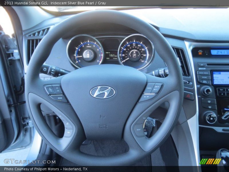Iridescent Silver Blue Pearl / Gray 2013 Hyundai Sonata GLS