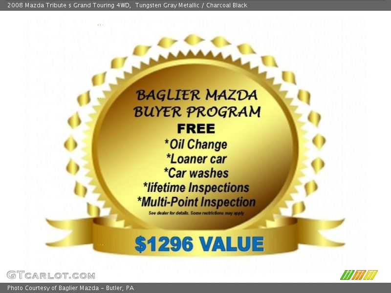 Tungsten Gray Metallic / Charcoal Black 2008 Mazda Tribute s Grand Touring 4WD