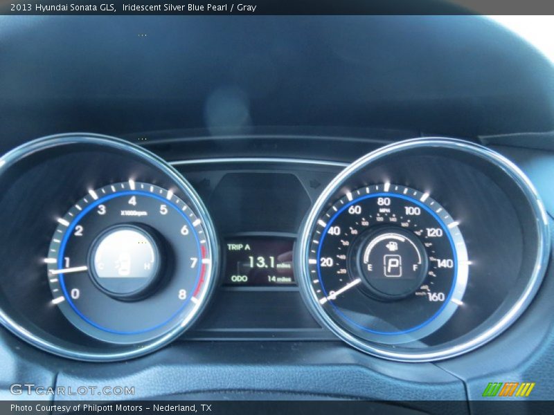 Iridescent Silver Blue Pearl / Gray 2013 Hyundai Sonata GLS