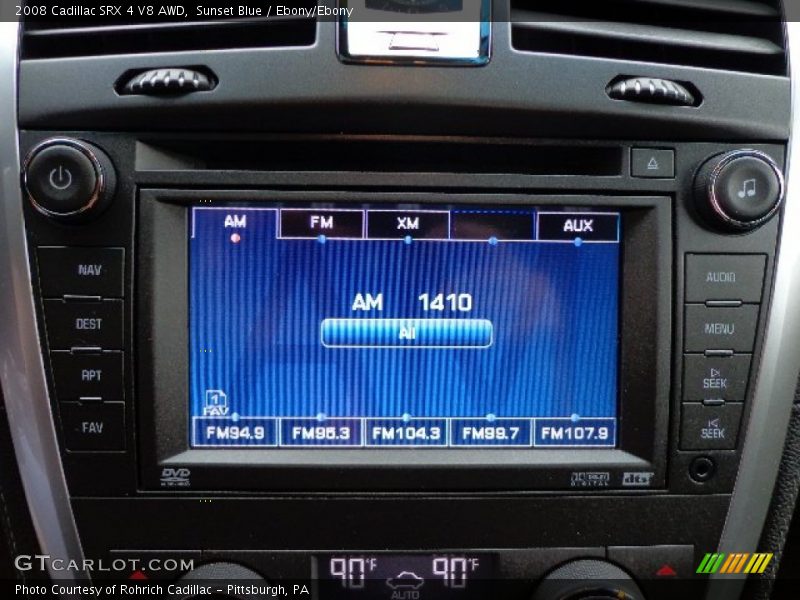 Sunset Blue / Ebony/Ebony 2008 Cadillac SRX 4 V8 AWD