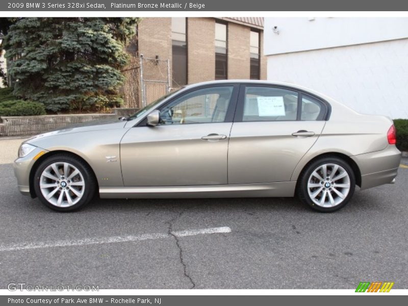 Platinum Bronze Metallic / Beige 2009 BMW 3 Series 328xi Sedan