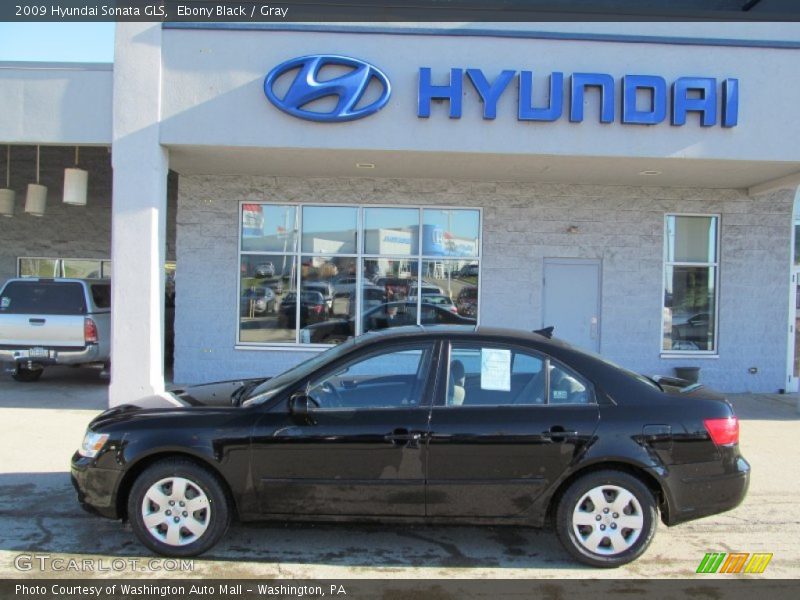 Ebony Black / Gray 2009 Hyundai Sonata GLS