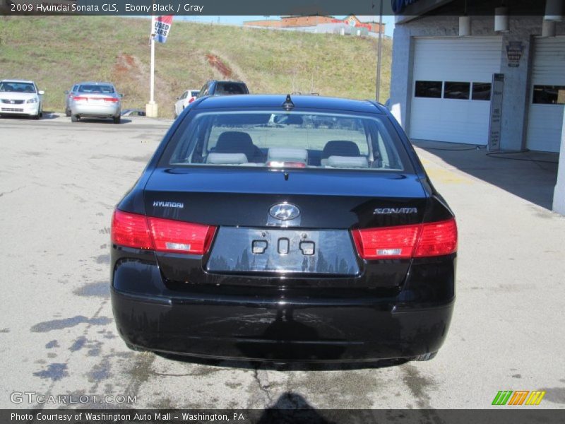 Ebony Black / Gray 2009 Hyundai Sonata GLS