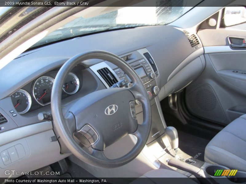 Ebony Black / Gray 2009 Hyundai Sonata GLS