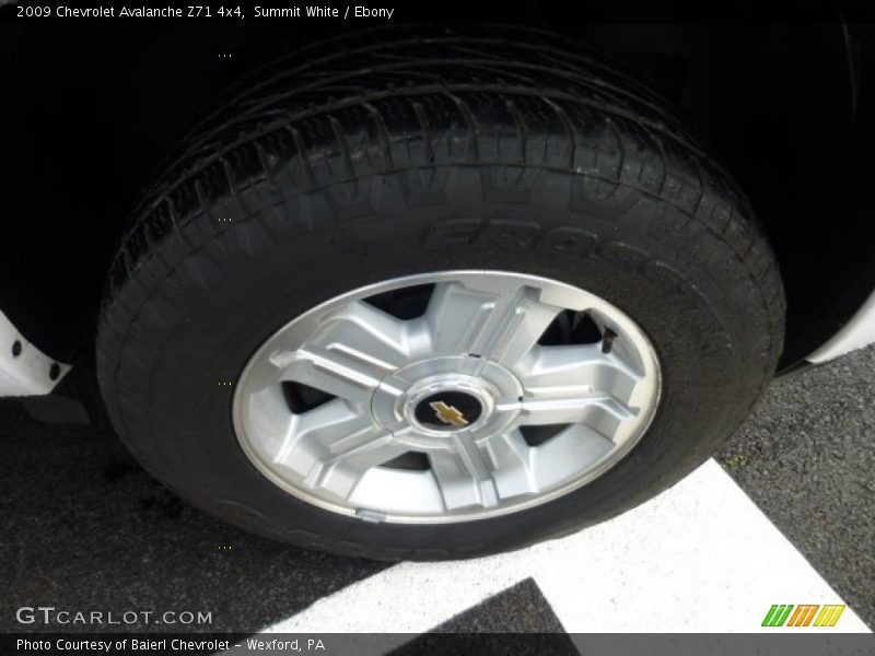 Summit White / Ebony 2009 Chevrolet Avalanche Z71 4x4