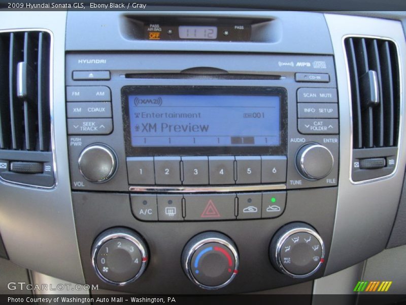 Ebony Black / Gray 2009 Hyundai Sonata GLS