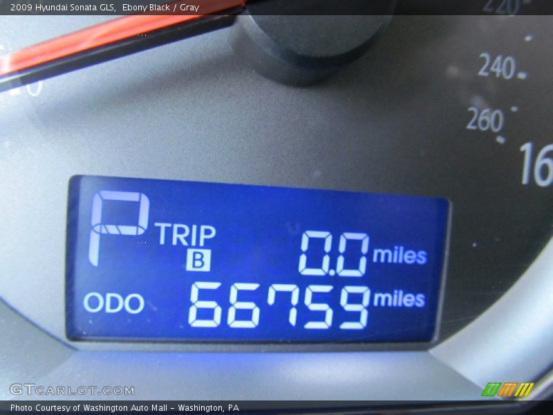 Ebony Black / Gray 2009 Hyundai Sonata GLS