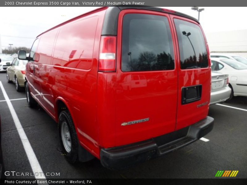 Victory Red / Medium Dark Pewter 2003 Chevrolet Express 3500 Cargo Van
