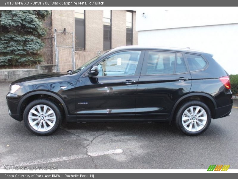 Black Sapphire Metallic / Black 2013 BMW X3 xDrive 28i