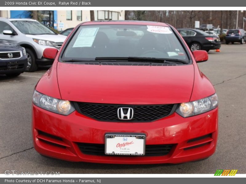 Rallye Red / Black 2009 Honda Civic EX Coupe