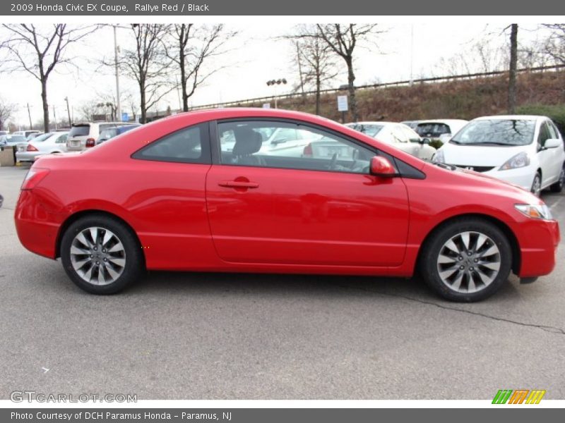 Rallye Red / Black 2009 Honda Civic EX Coupe