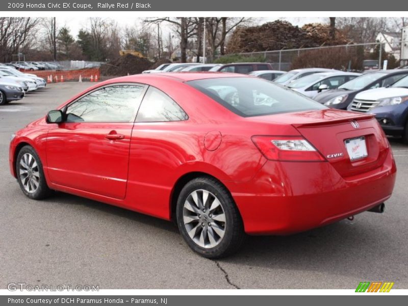Rallye Red / Black 2009 Honda Civic EX Coupe