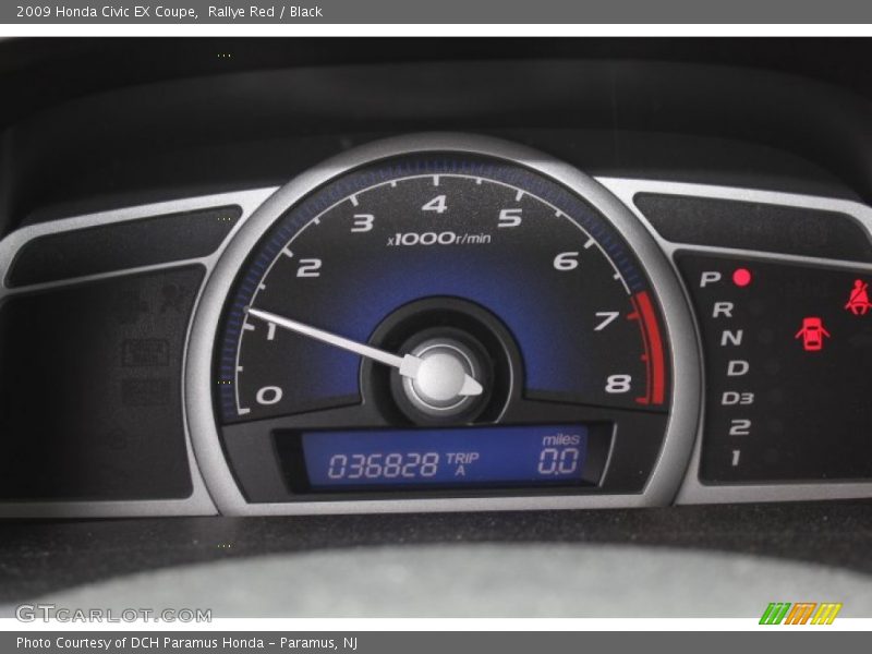 Rallye Red / Black 2009 Honda Civic EX Coupe