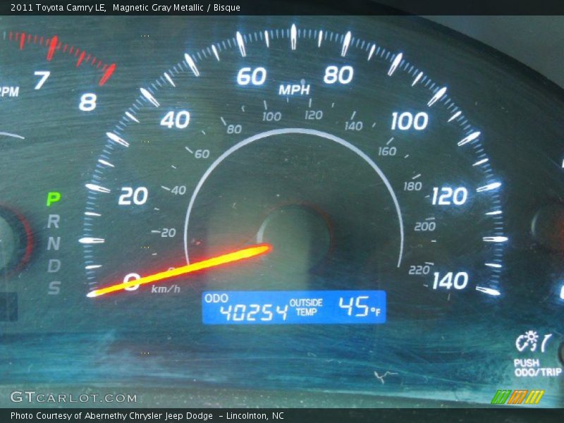 Magnetic Gray Metallic / Bisque 2011 Toyota Camry LE