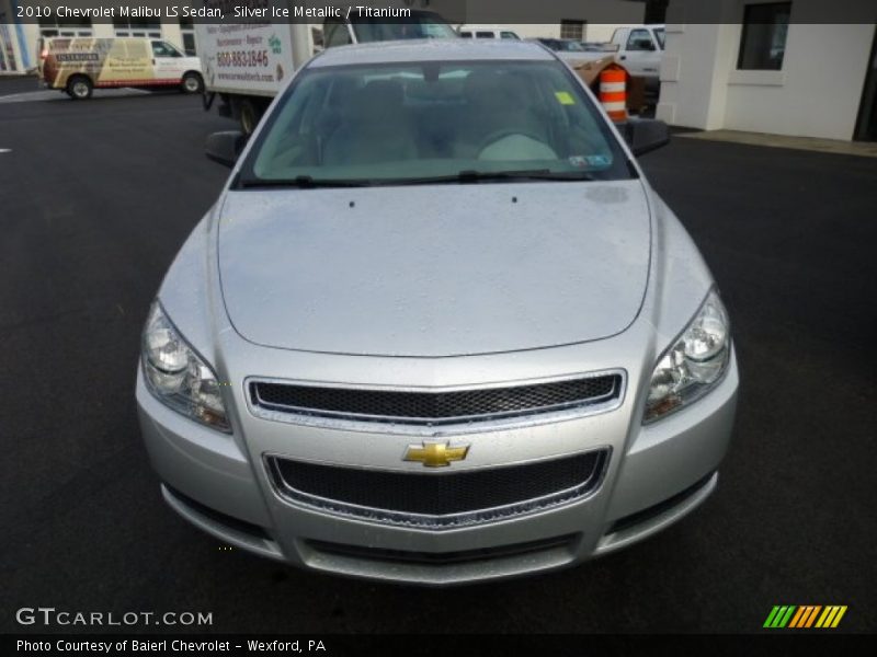 Silver Ice Metallic / Titanium 2010 Chevrolet Malibu LS Sedan