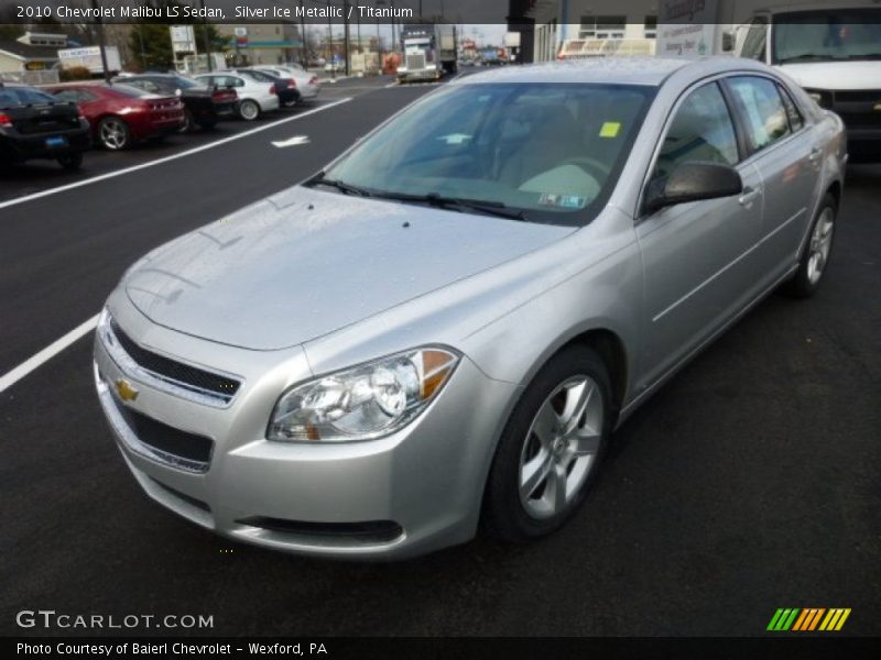 Silver Ice Metallic / Titanium 2010 Chevrolet Malibu LS Sedan