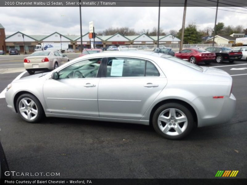 Silver Ice Metallic / Titanium 2010 Chevrolet Malibu LS Sedan